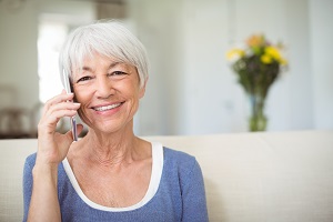 senior woman talking on the phone